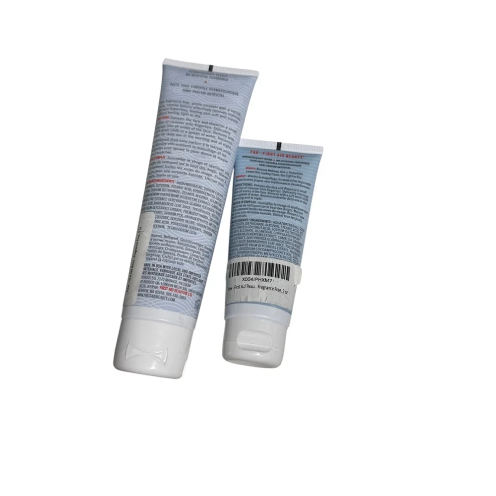 First Aid Beauty Pure Skin Face Cleanser Set, 1 full size, 1 travel (2oz)